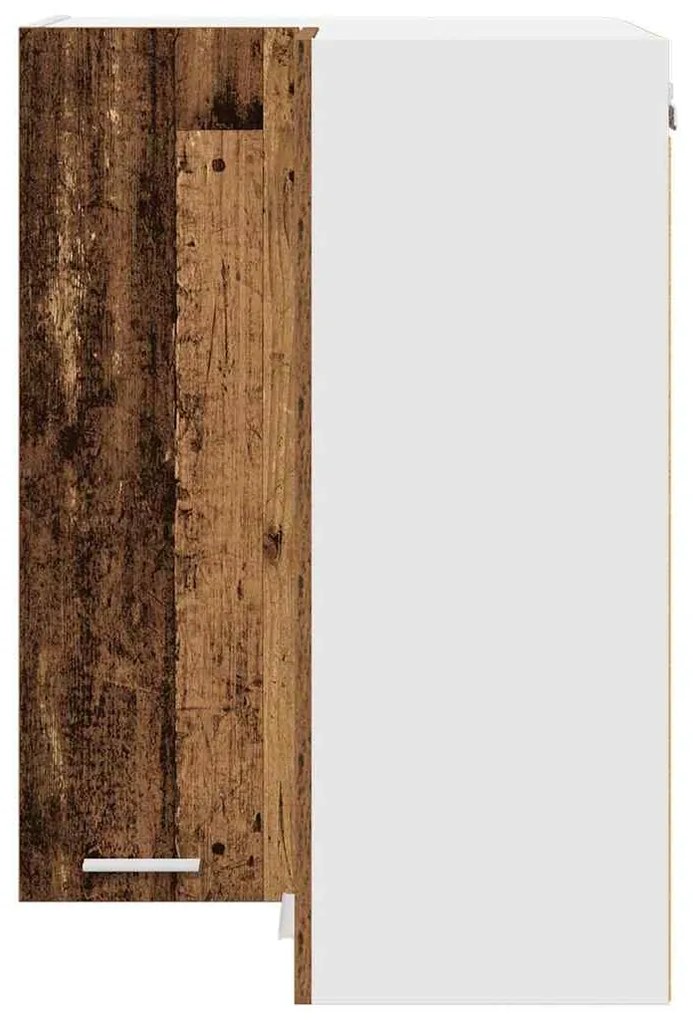 vidaXL Κρεμαστό ντουλάπι Riga Παλαιό Ξύλο και Λευκό 57 x 57 x 80 εκ.