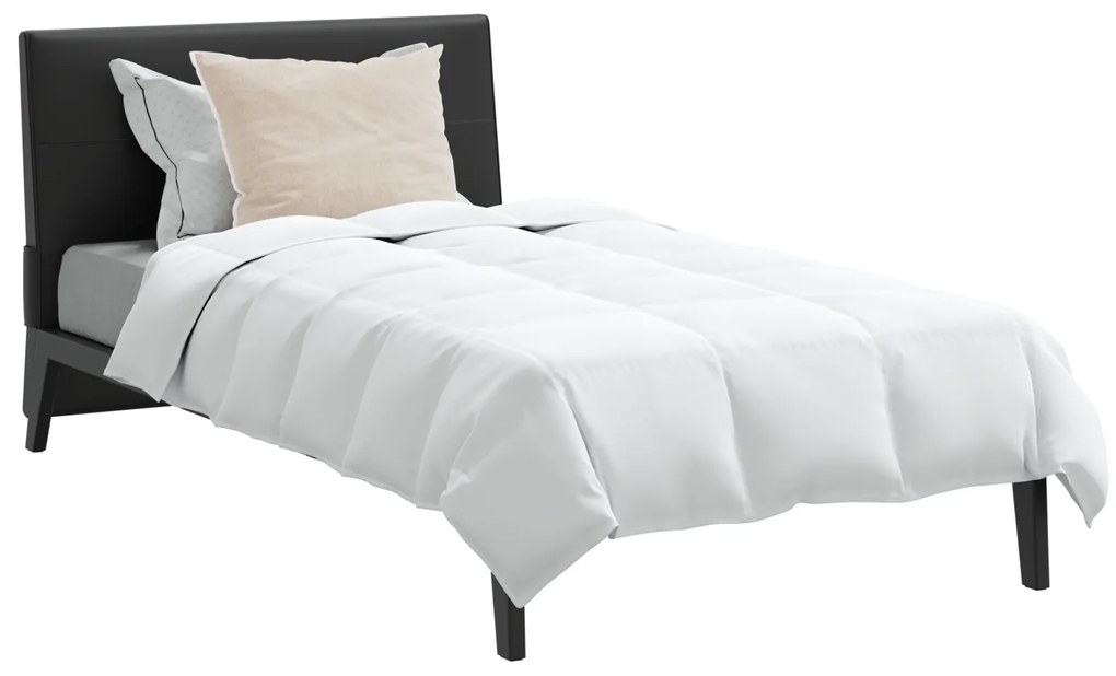 vidaXL Πάπλωμα με μαξιλάρι 2 pcs Λευκό 140 x 220 cm Πούπουλο