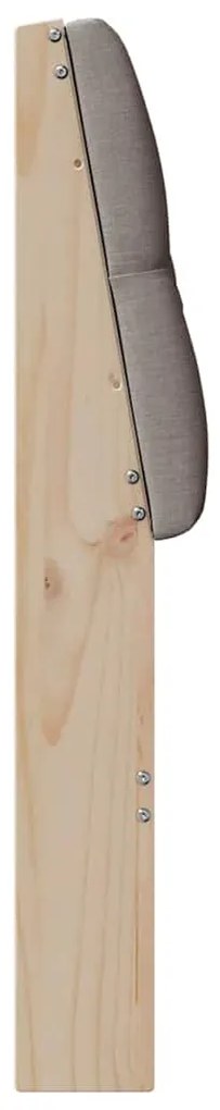 vidaXL Ταπετσαρισμένο κεφαλάρι Taupe 120 cm Στερεά ξυλεία πεύκου