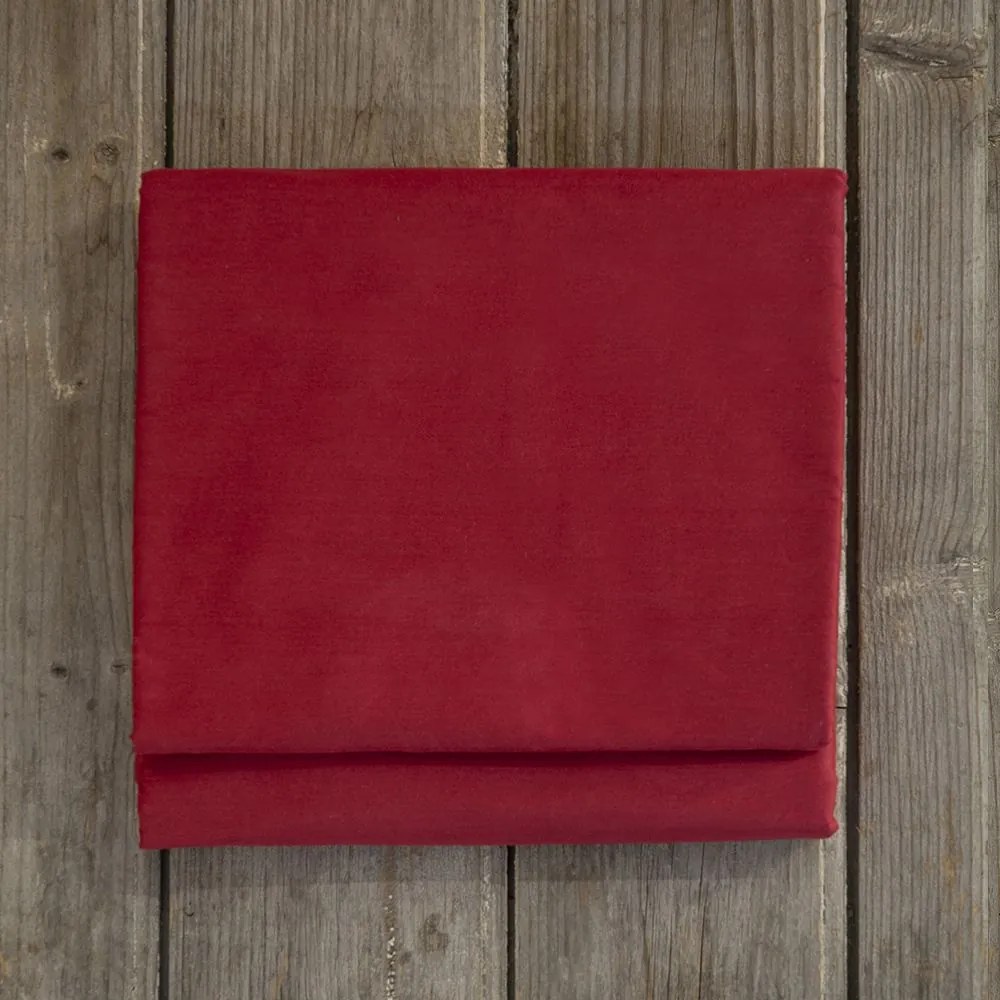 Σεντόνι Superior Satin Red Nima Μονό 160x260cm 100% Cotton Satin