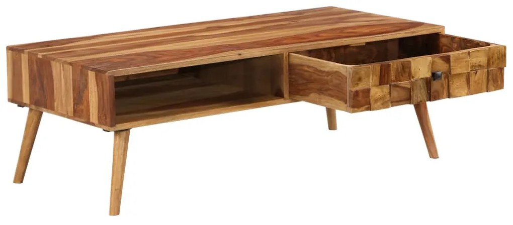 vidaXL Τραπεζάκι Σαλονιού Μελί 110 x 50 x 37 εκ. Μασίφ Ξύλο Ακακίας