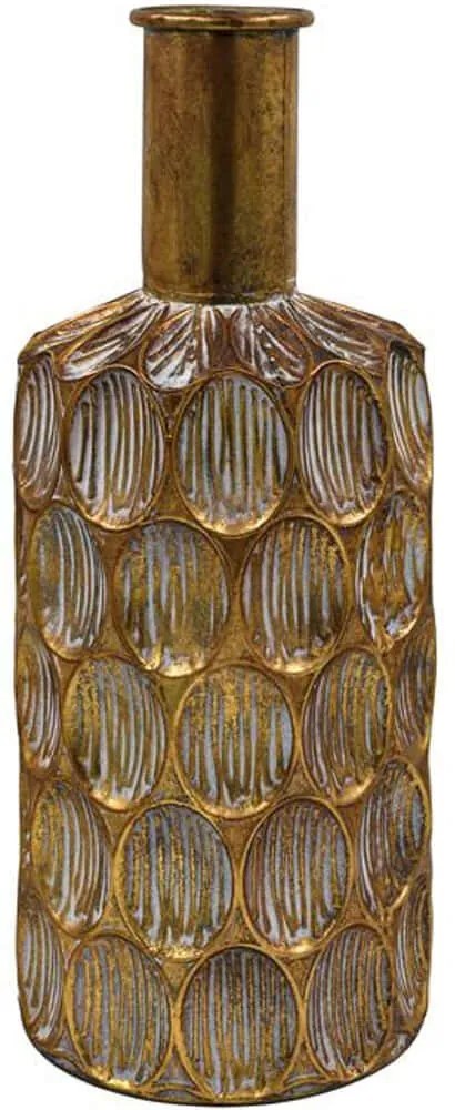Βάζο 168-125-050 20x56cm Antique Gold Μέταλλο