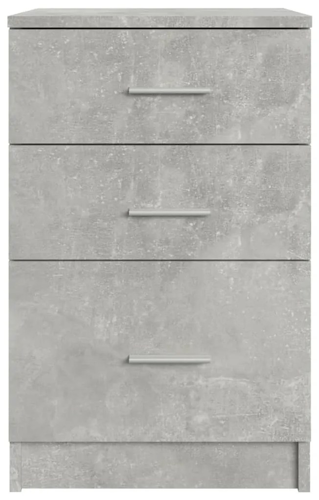 vidaXL Κομοδίνο Γκρι Σκυροδέματος 40 x 40 x 63 εκ. Επεξεργασμένο Ξύλο