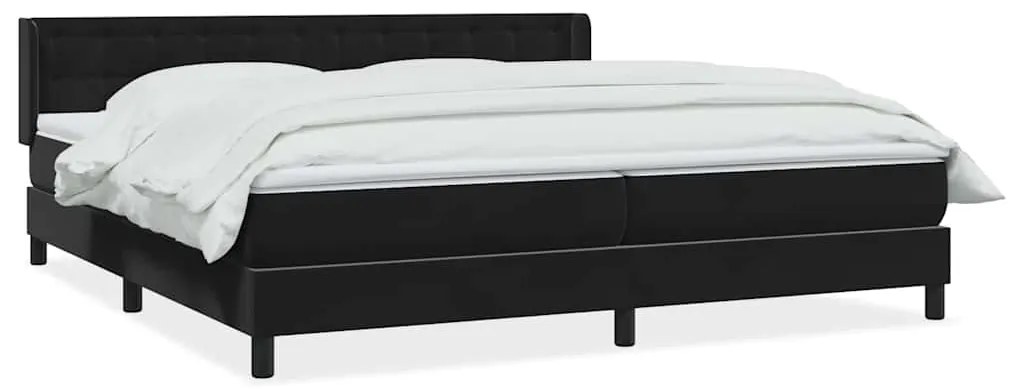 vidaXL Box Spring Κρεβάτι με στρώμα Μαύρο 180x220 cm Βελούδινο