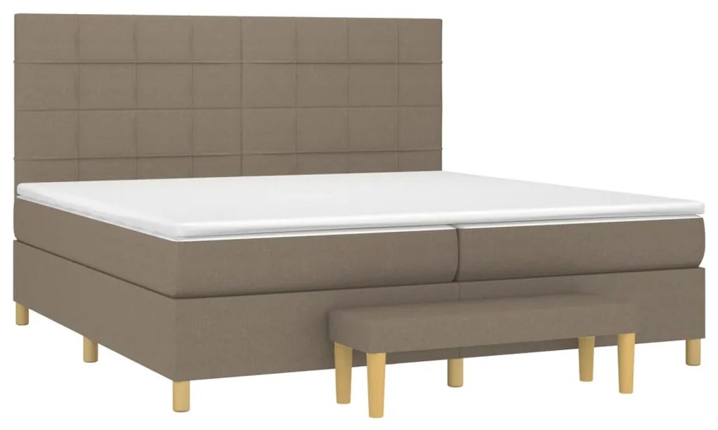 ΚΡΕΒΑΤΙ BOXSPRING ΜΕ ΣΤΡΩΜΑ TAUPE 200X200 ΕΚ. ΥΦΑΣΜΑΤΙΝΟ 3137185