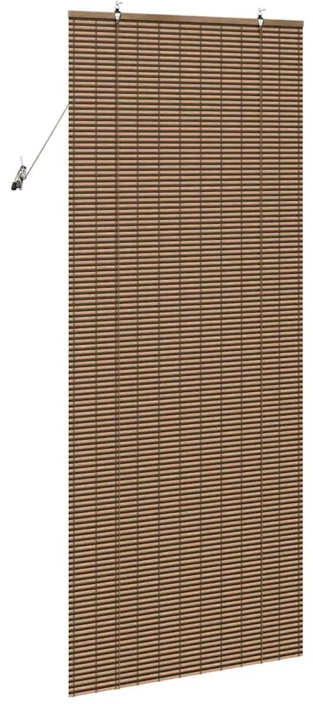 vidaXL Ρολό Παραθύρου με κουρτίνες Καφέ 80 x 220 cm Μπαμπού