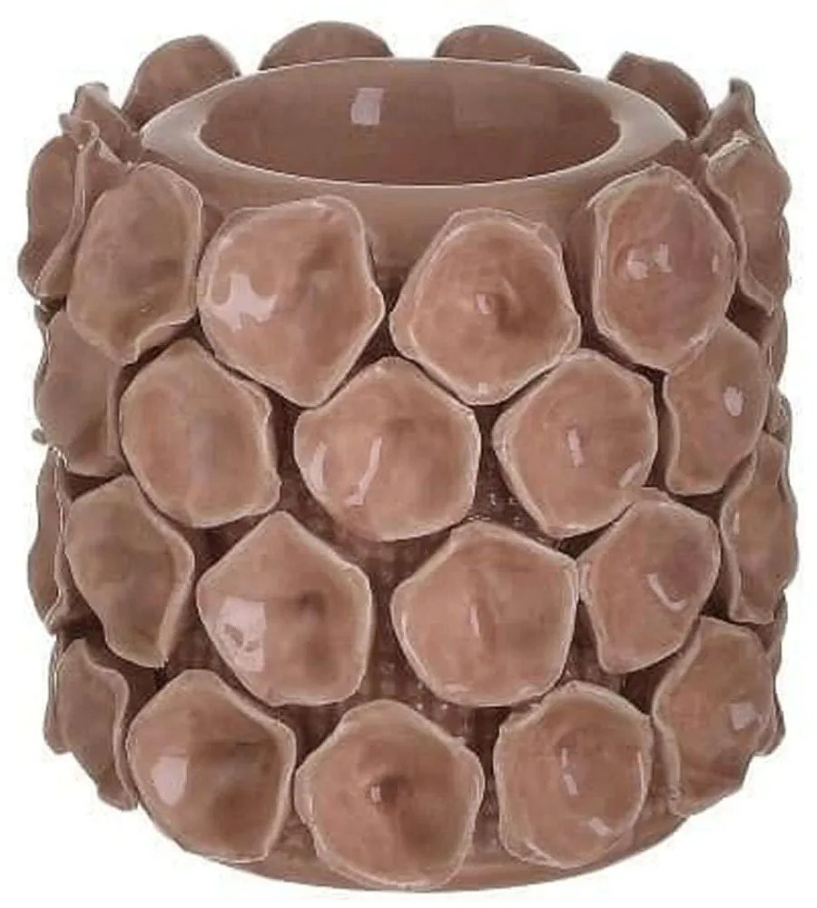 Κηροπήγιο Κοράλι 3-70-755-0069 Φ9x8cm Red Inart Ceramic