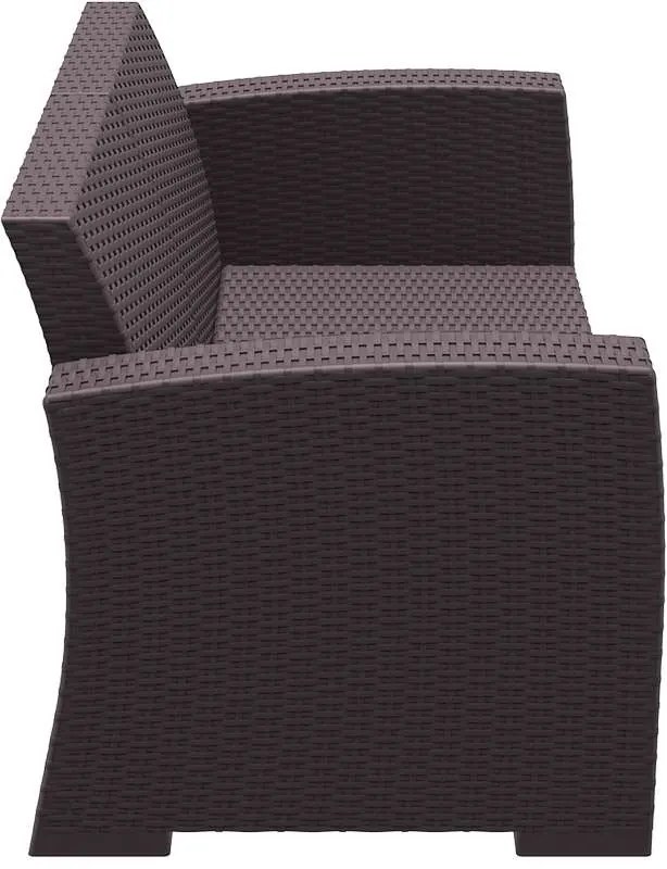 Καναπές Monaco 2Θέσιος Brown Πολυπροπυλενίου 140X79X79εκ.