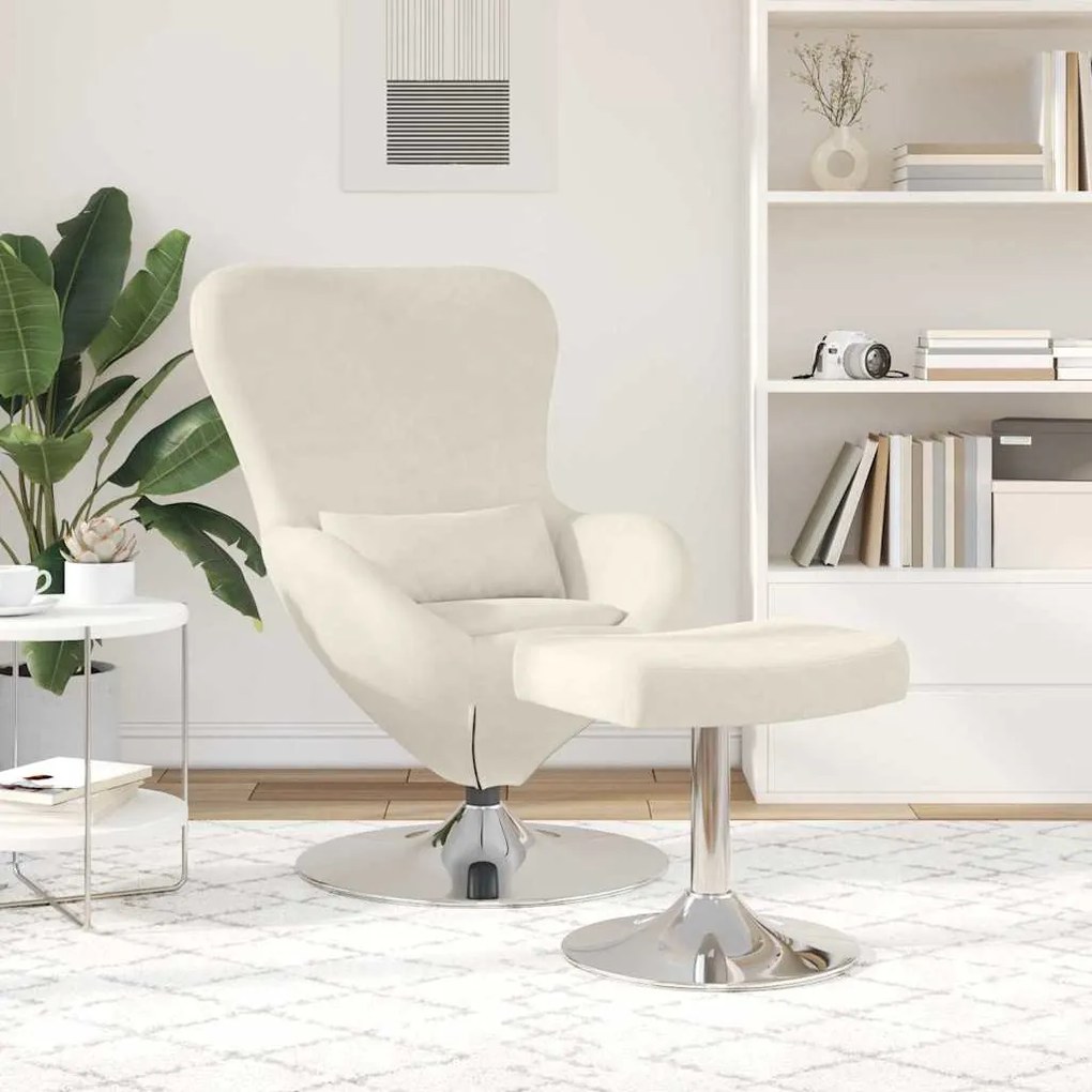 vidaXL Κάθισμα-αυγό 2 pcs Κρεμ 63 x 73 x 90 εκ Βελούδο
