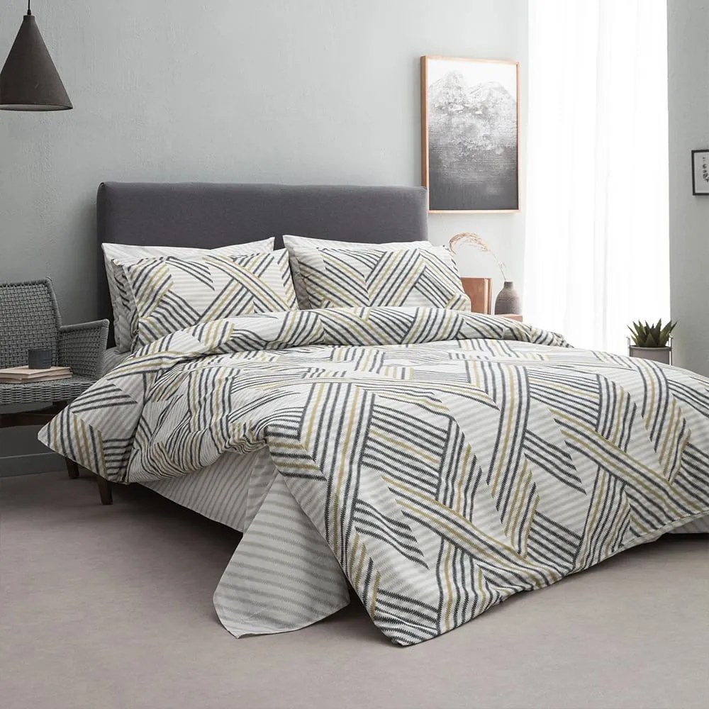 Σεντόνια Zelma-1 (Σετ 4τμχ) Gold Vesta Home King Size 270x260cm 100% Βαμβάκι