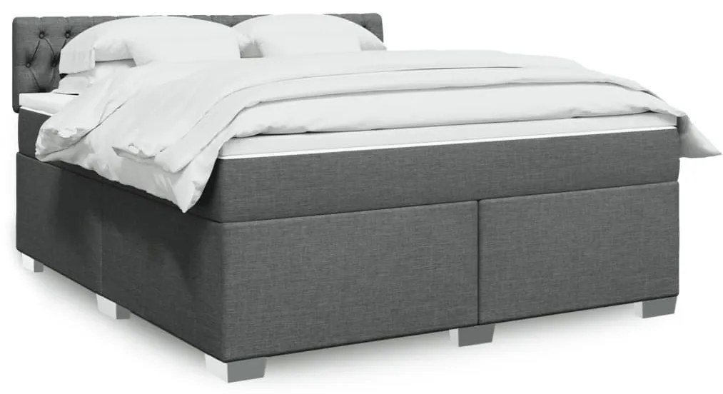 ΚΡΕΒΑΤΙ BOXSPRING ΜΕ ΣΤΡΩΜΑ ΣΚΟΥΡΟ ΓΚΡΙ 180X200 ΕΚ ΥΦΑΣΜΑΤΙΝ 3285975