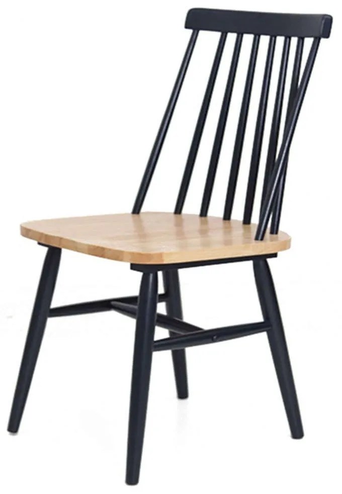 Καρέκλα Τραπεζαρίας Kristie Natural-Navy Blue (42x52x87) Soulworks 0600005 Wood
