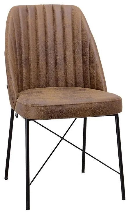 Καρέκλα Τραπεζαρίας Colette Fylliana Καφέ 48x47x83εκ. 2αδα 48x47x83 εκ.