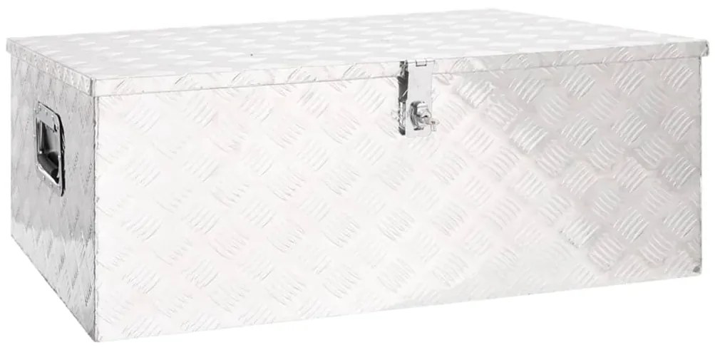 vidaXL Κουτί Αποθήκευσης Ασημί 100x55x37 εκ. από Αλουμίνιο