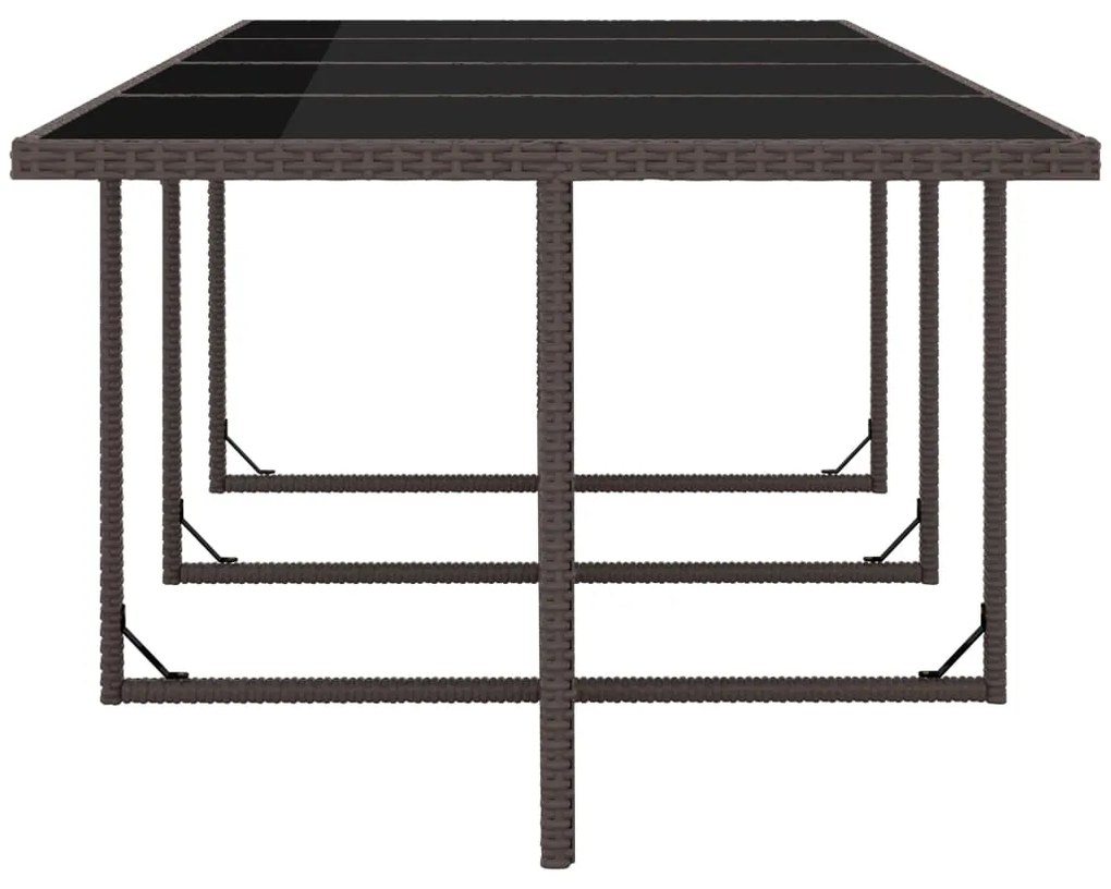 vidaXL Σετ Τραπεζαρίας Εξ. Χώρου 13 τεμ. Καφέ Συνθ. Ρατάν με Μαξιλάρια