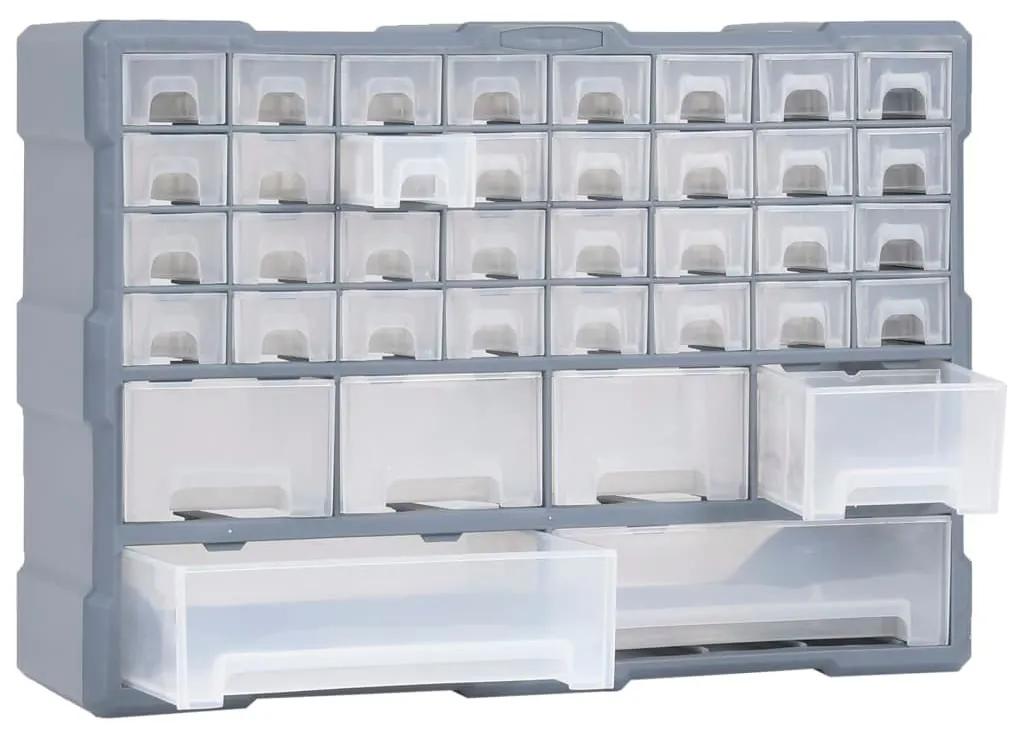 Κουτί Αποθήκευσης/Οργάνωσης με 40 Συρτάρια 52 x 16 x 37,5 εκ. - Γκρι