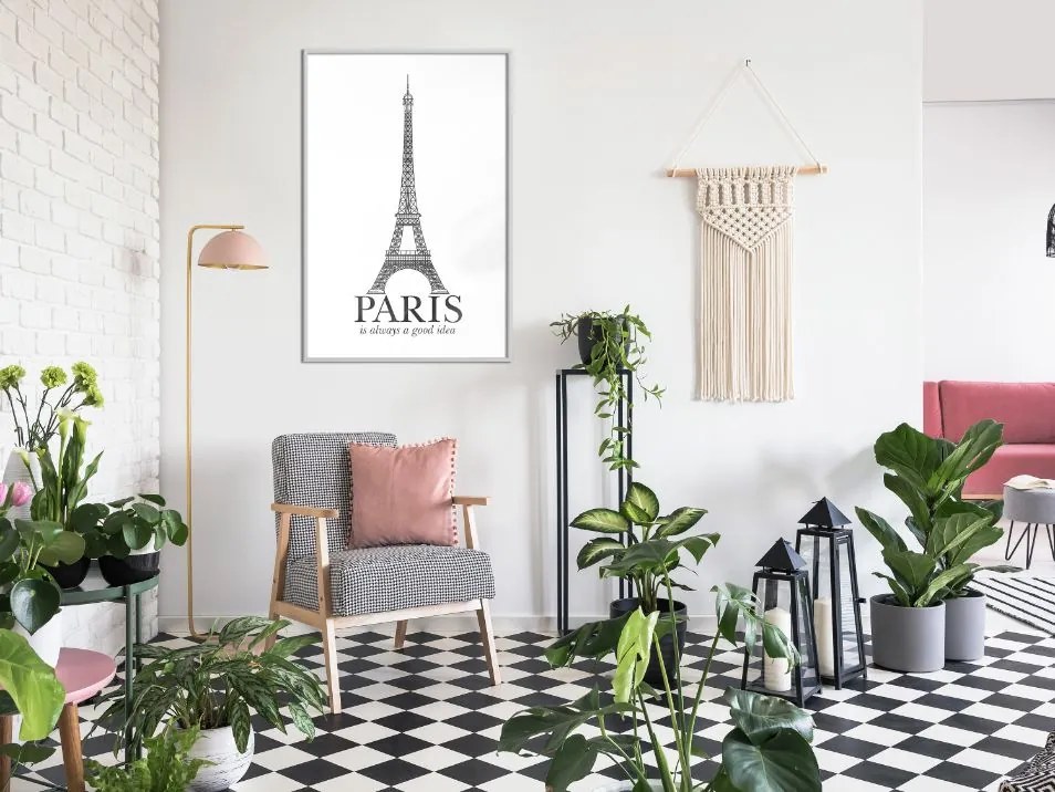 Αφίσα - Eiffel Tower - 40x60 - Χρυσό - Χωρίς πασπαρτού