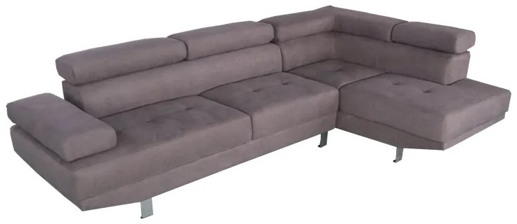 Intrahome Γωνιακός καναπές Delfie Intrahome αριστερή γωνία ύφασμα σε γκρι απόχρωση 260x163x72εκ | SKU: INTRAPA-146111211