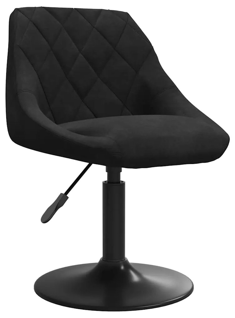 vidaXL Καρέκλες Τραπεζαρίας Περιστρεφόμενες 2 τεμ. Μαύρες Βελούδινες