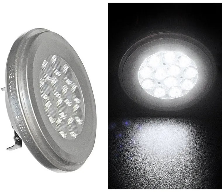 Adeleq Led Λάμπα Αλουμινίου Ar111 12W 12Vac/Dc 24° 4000Κ Λευκό 13-11112241
