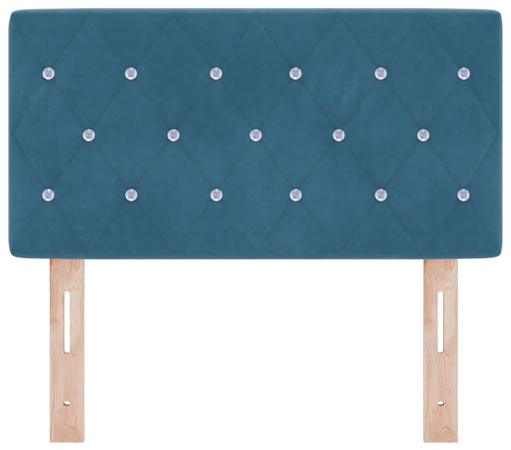 vidaXL κεφαλάρι  με κρύσταλλο, tufted, σκούρο μπλε, 80 εκ βελούδο
