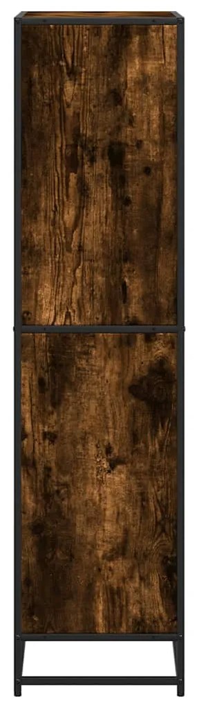 Βιβλιοθήκη καπνιστή βελανιδιά 60x35x139 cm Ξύλινη κατασκευή - Καφέ