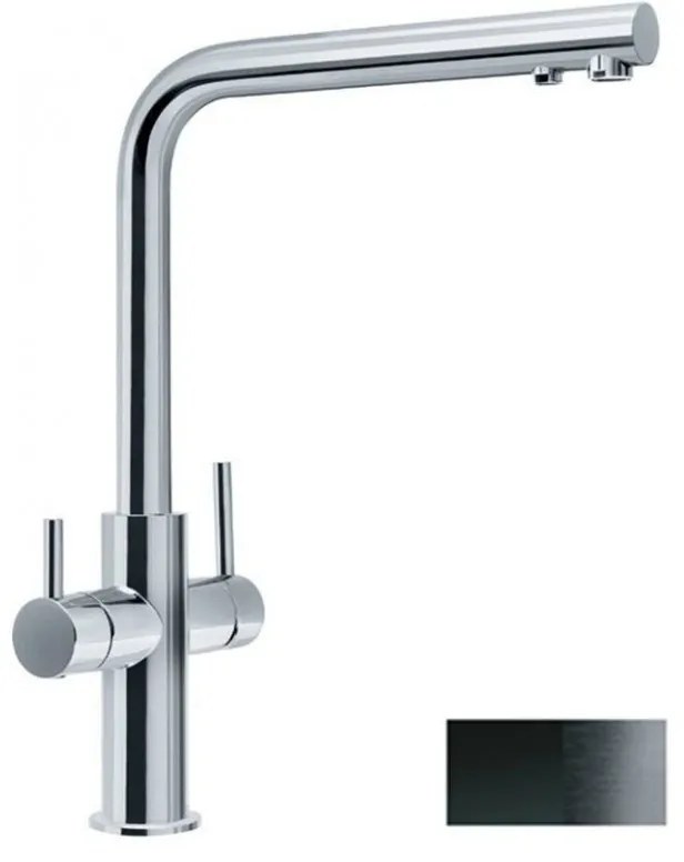 Franke Neptune Onyx Μπαταρία Κουζίνας Φιλτραρίσματος Νερού 3153101041