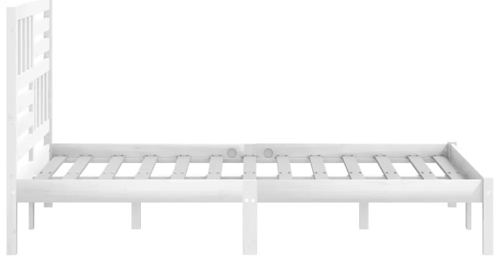 vidaXL Πλαίσιο Κρεβατιού Λευκό 120 x 200 εκ. από Μασίφ Ξύλο Πεύκου