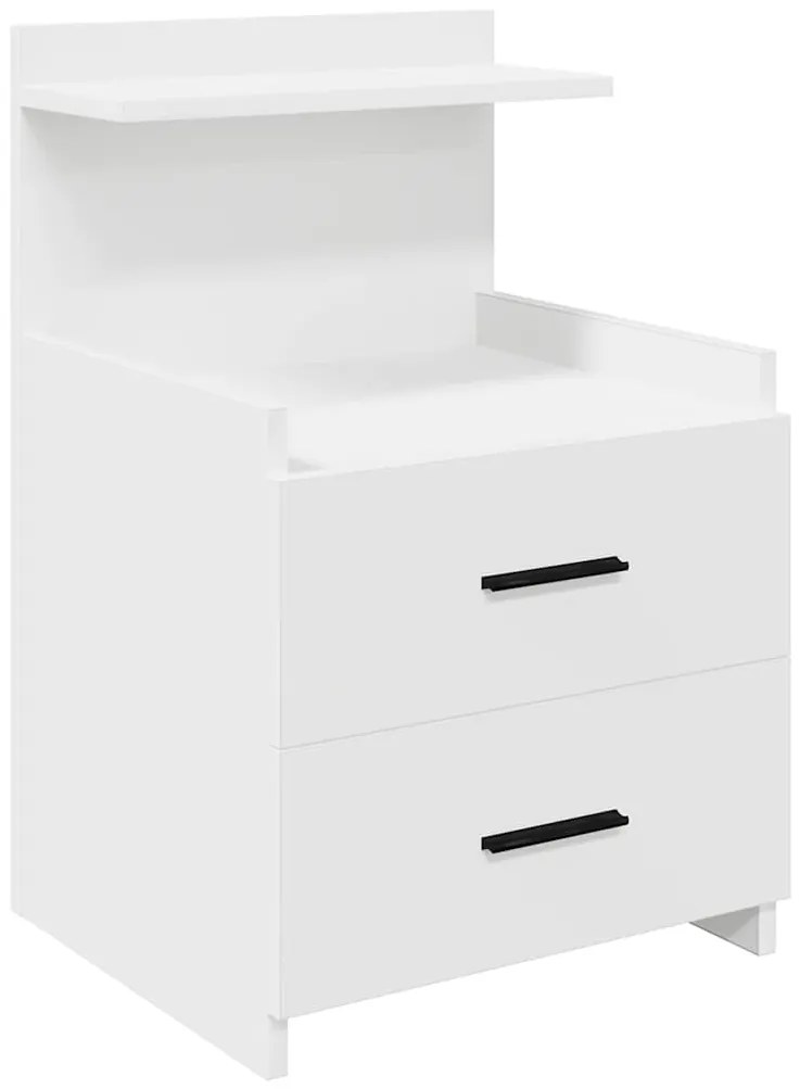 vidaXL Κομοδίνα 2 τεμ. με 2 Συρτάρια Λευκά 40x36,5x62 εκ.