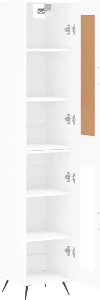 vidaXL Ντουλάπι Λευκό 34,5 x 34 x 180 εκ. από Επεξεργασμένο Ξύλο
