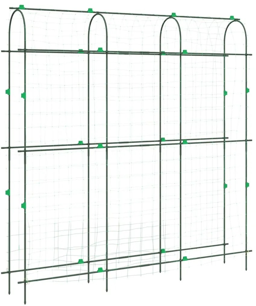 vidaXL Καφασωτό Κήπου Αναρ. Φυτά Πλαίσιο U 181x31x182,5 εκ. Ατσάλι