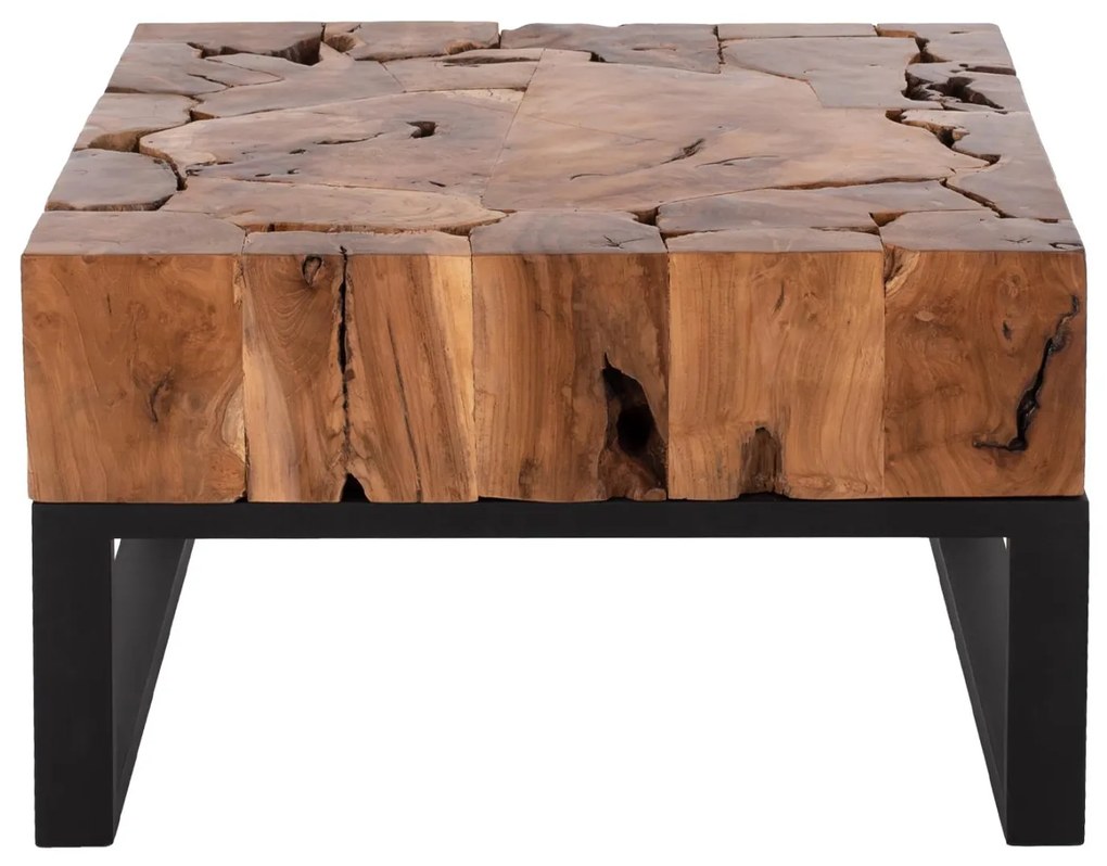 Τραπεζάκι σαλονιού PIEN C9354 απο Μασίφ Ξύλο TEAK σε Φυσικό 80x80x48Yεκ. 80x80x48 εκ.