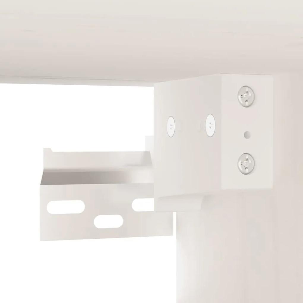 Ντουλάπι Τοίχου Λευκό 31,5 x 30 x 30 εκ. από Μασίφ Ξύλο Πεύκου - Λευκό