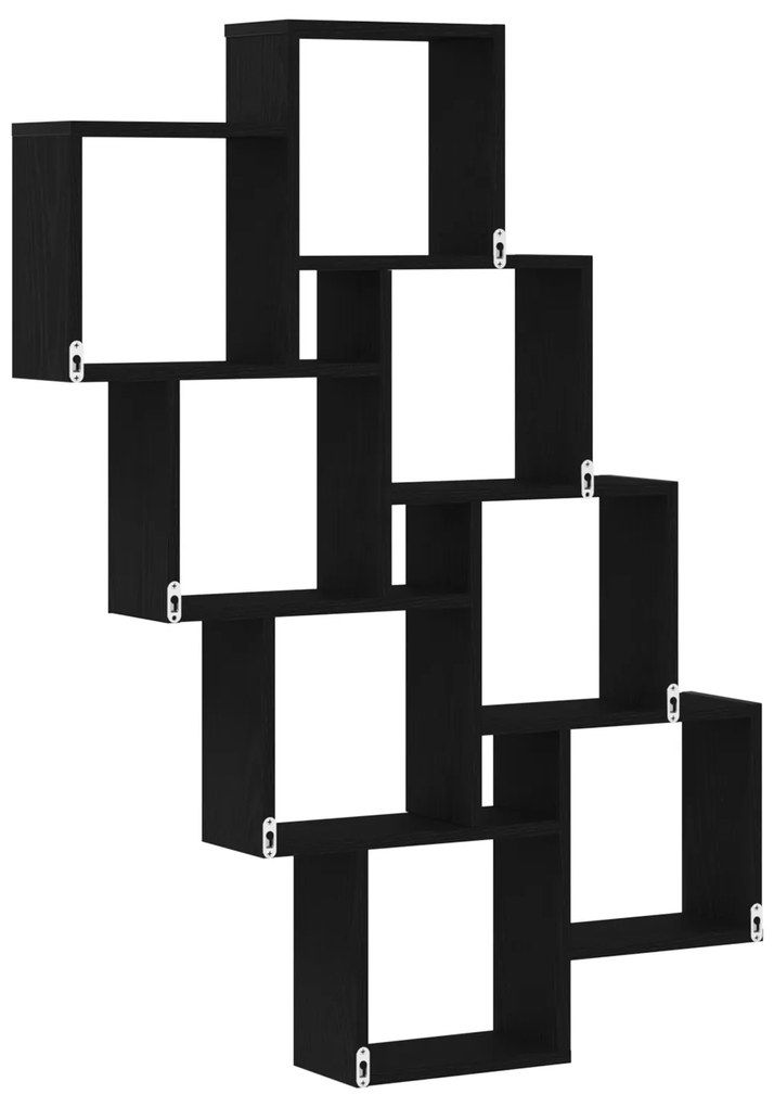 vidaXL Τοίχος Ντουλάπι Μαύρης Δρυς 90x15x119,5 εκ Επεξεργασμένο Ξύλο
