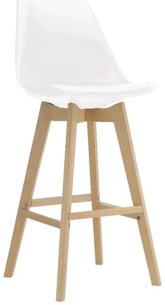 Σκαμπώ BAR MARTIN PP Λευκό 49x57x74/111cm (Σετ 4 ΤΕΜ)