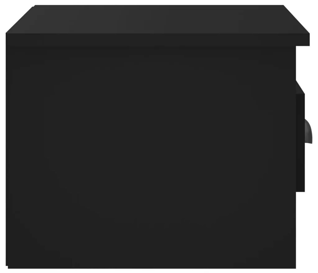 vidaXL Κομοδίνο Επιτοίχιο Μαύρο 41,5 x 36 x 28 εκ.