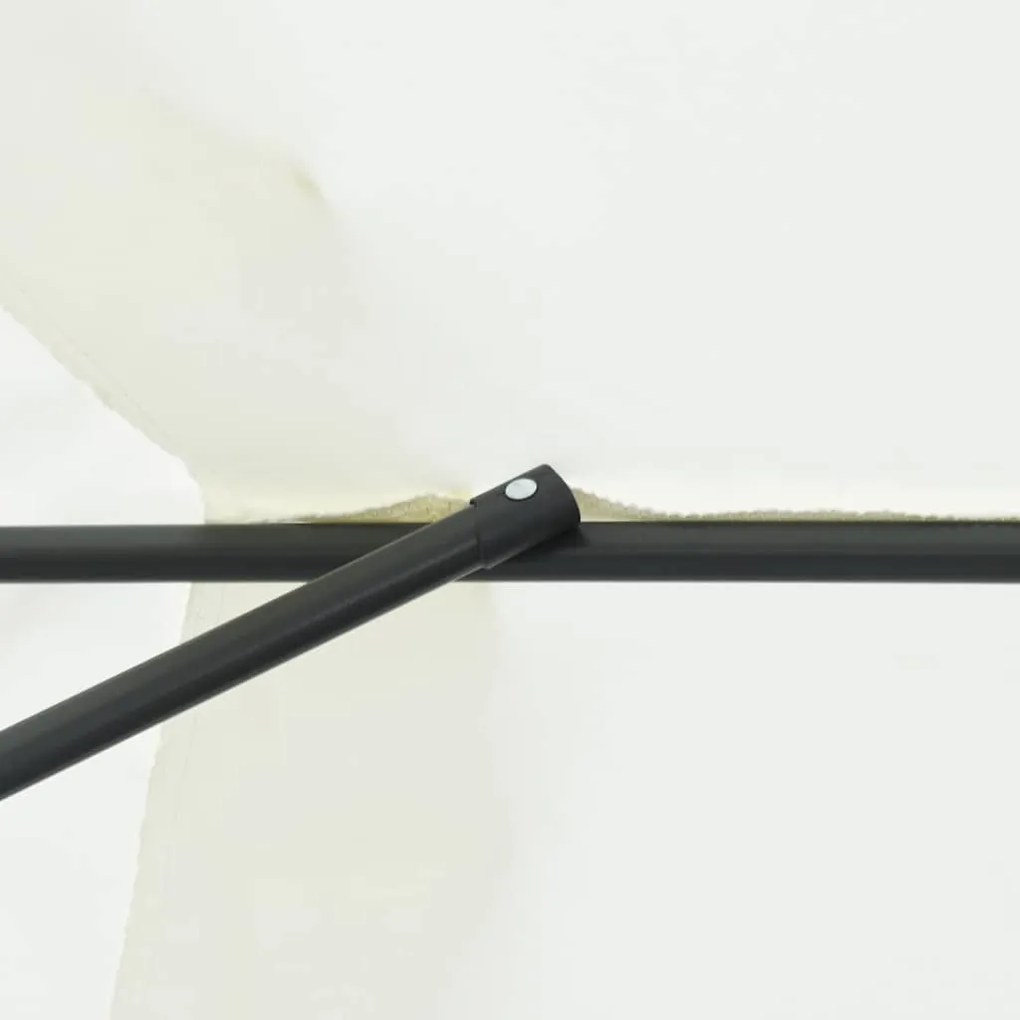 vidaXL Ομπρέλα Κήπου Άμμος 395 x 395 x 245 εκ. Πολυεστέρας και Χάλυβας