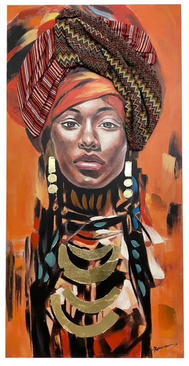 Πίνακας σε καμβά Afro Inart 70x3x140εκ