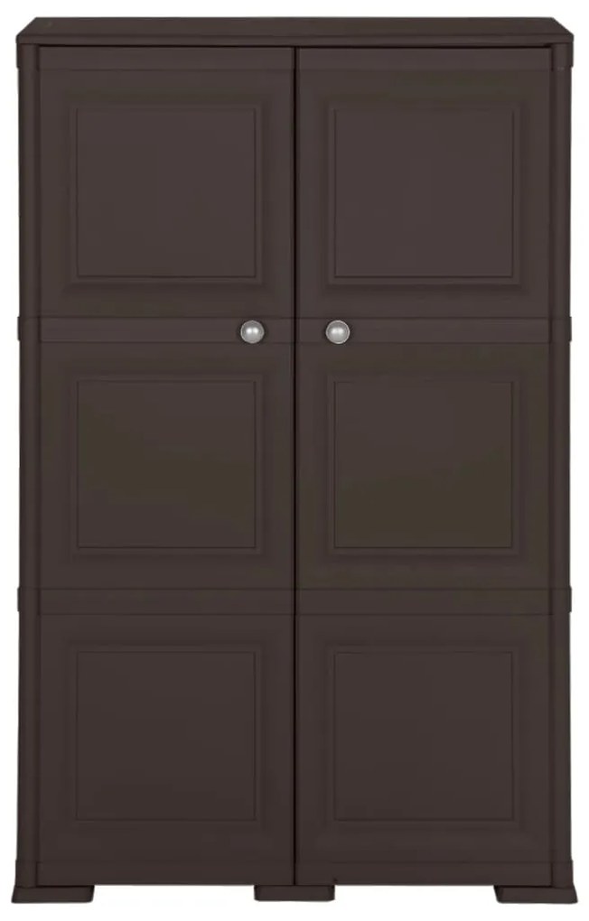 vidaXL Πλαστικό Ντουλάπι Καφέ 79 x 43 x 125 εκ. με Σχέδιο Ξύλου
