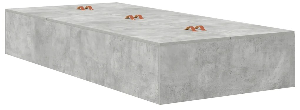 vidaXL Κρεβάτι Αποθήκης από MDF σε γκρι χρώμα 80x200 εκ