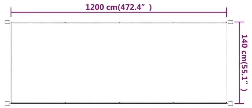 vidaXL Τέντα Κάθετη Μπλε 140 x 1200 εκ. από Ύφασμα Oxford