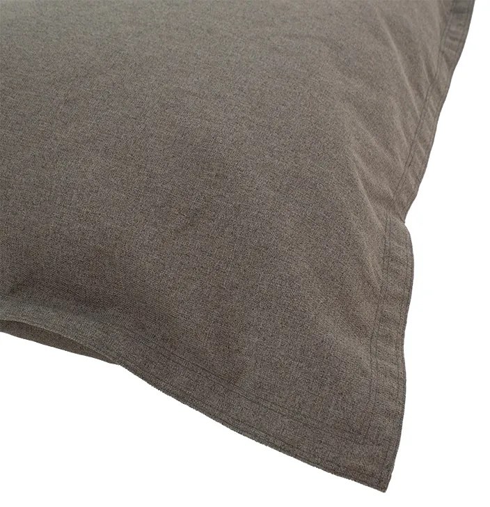 Πουφ μαξιλάρι Simpan pakoworld ύφασμα γκρι-καφέ