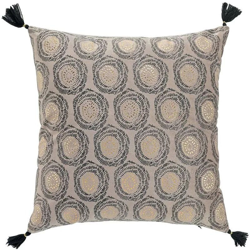Μαξιλάρι Διακοσμητικό (Με Γέμιση) 027.1608972 Beige-Black 45X45 Velvet