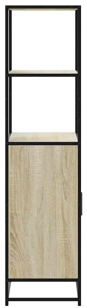 Highboard Δρυς sonoma 68x35x139 cm Επεξεργασμένο ξύλο μέταλλο - Καφέ
