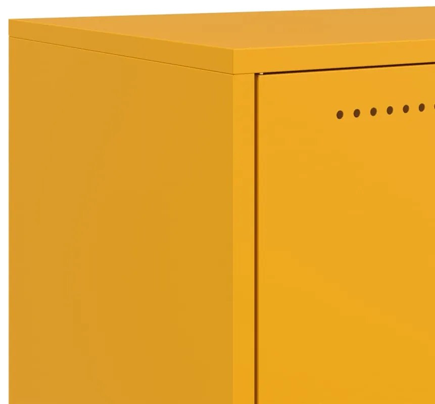 Έπιπλο Τηλεόρασης Μουσταρδί Κίτρινο 68x39x43,5 εκ. από Ατσάλι - Κίτρινο