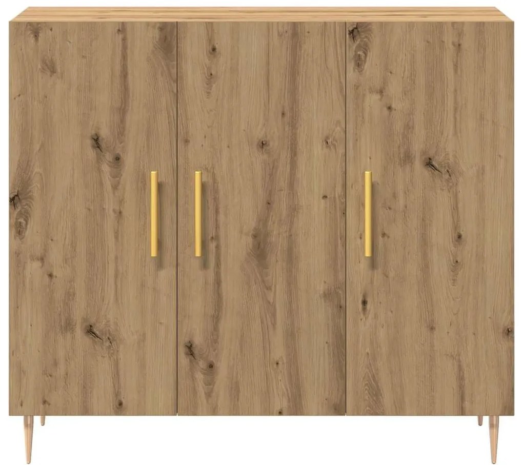 vidaXL Πλαϊνό γραφείο artisan δρυς 90 x 34 x 80 εκ. Επεξεργασμένο ξύλο