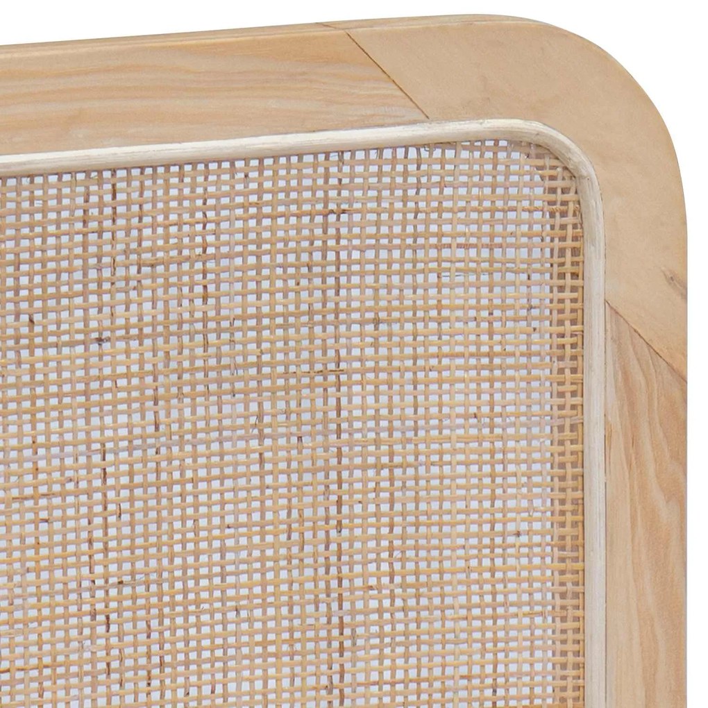 vidaXL Κεφαλάρι με κεφαλάρι Φυσικό 120 x 55 x 3 εκ. Ρατάν