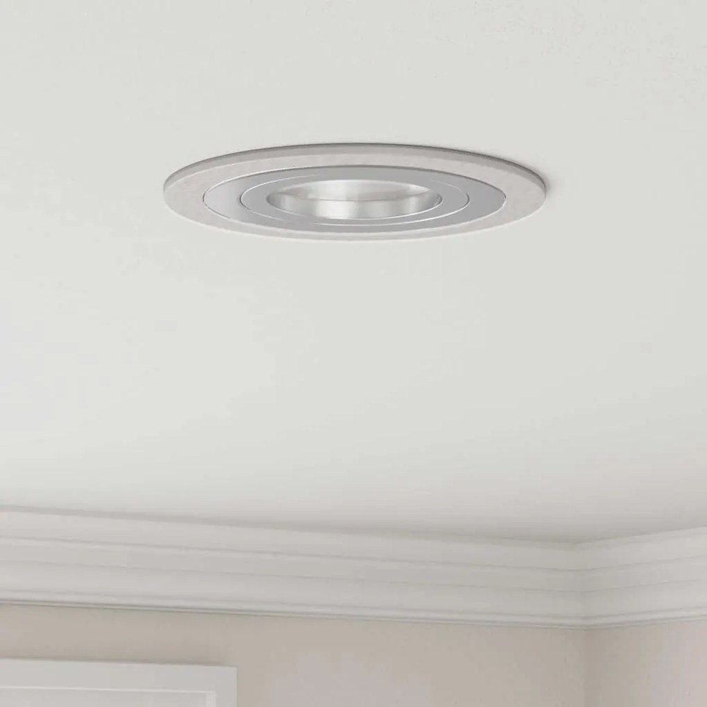 vidaXL Spotlights με προβολείς Ασημί 9 x 9 x cm Αλουμίνιο