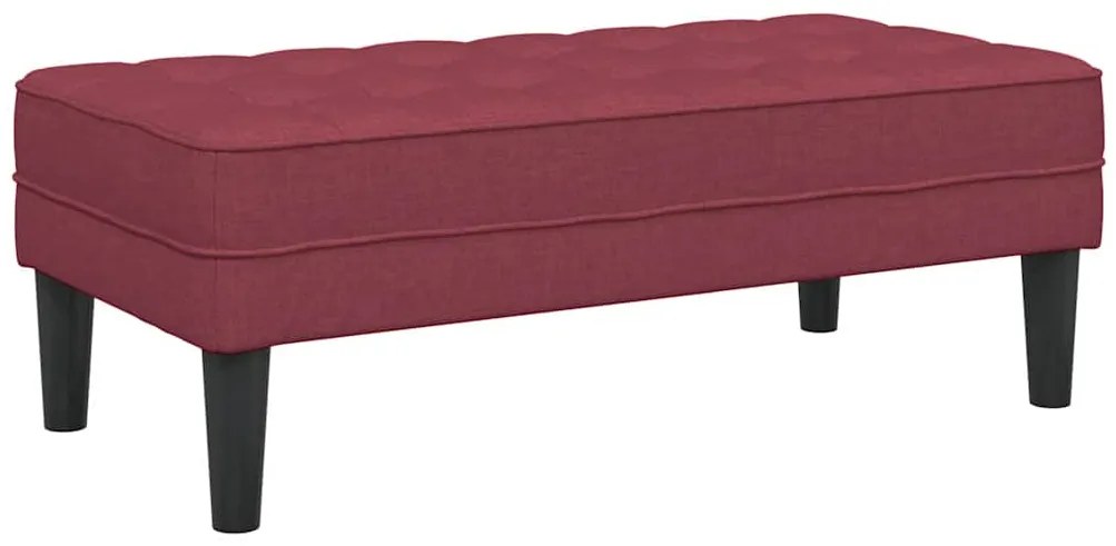 vidaXL παγκάκι με μαξιλάρι Κόκκινο 113 x 57 x 39 εκ. ύφασμα