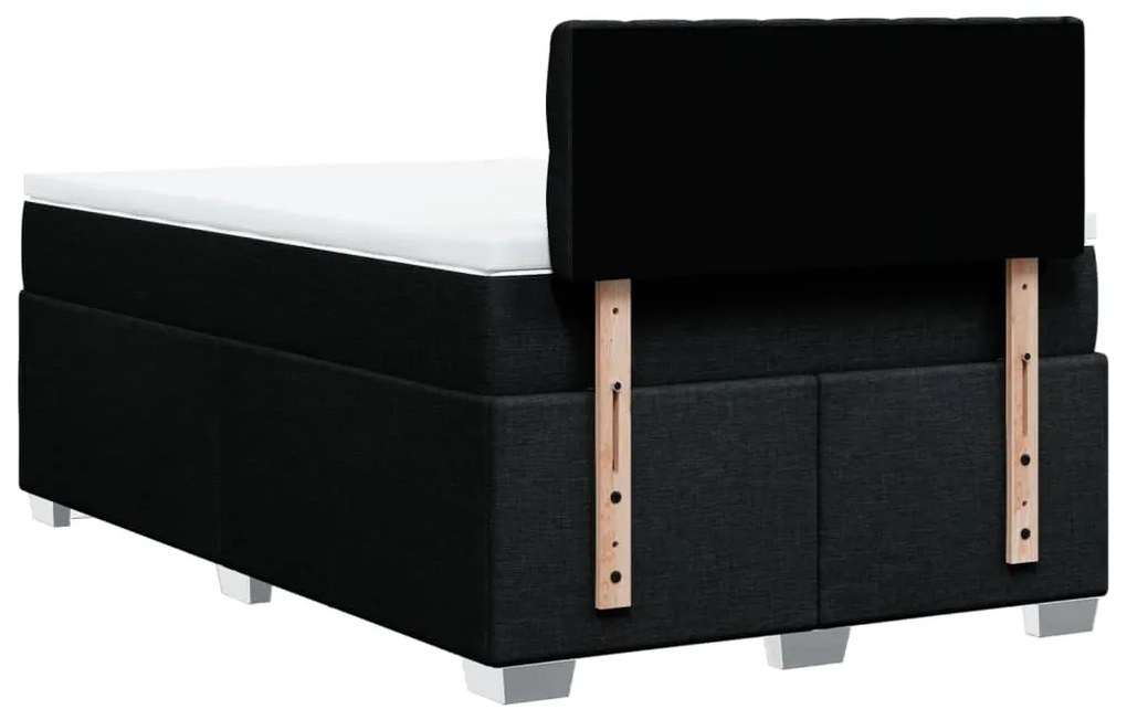 Κρεβάτι Boxspring με Στρώμα Μαύρο 120x190 εκ. Υφασμάτινο 3288136